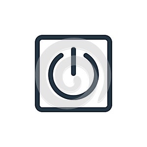 power button vector icon. power button editable stroke. power button linear symbol for use on web and mobile apps, logo, print