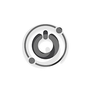 Power button vector icon
