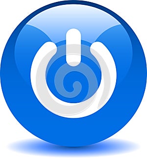 Power button web icon blue