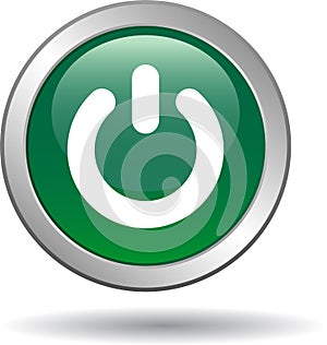 Power button web icon green