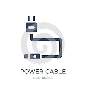 power cable icon in trendy design style. power cable icon isolated on white background. power cable vector icon simple and modern