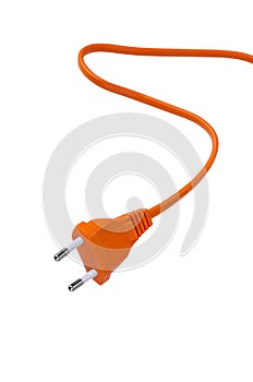 Power cable with plug close-up