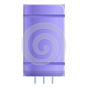 Power capacitor icon, cartoon style