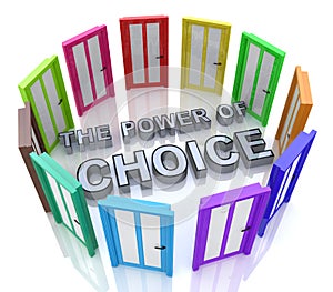 Power of Choice Many Doors Opportunity Decide Best photo