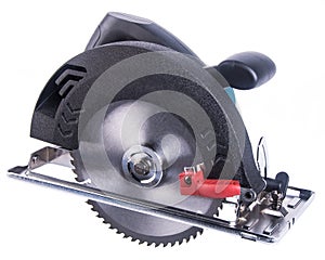 Power circle saw on the background