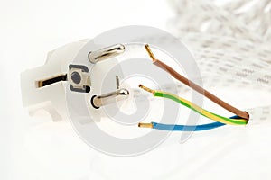 A power cord with plug