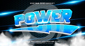 Power 3D editable text effect Template
