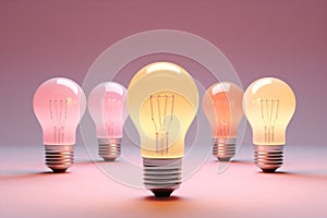 Power different concept lamp creativity bright lightbulb light energy innovation idea electricity bulb