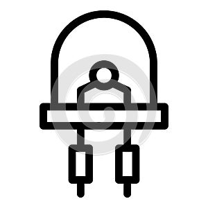 Power diode icon, outline style