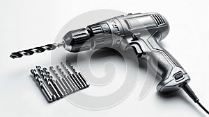 Corded Power Drill with Assorted Drill Bits