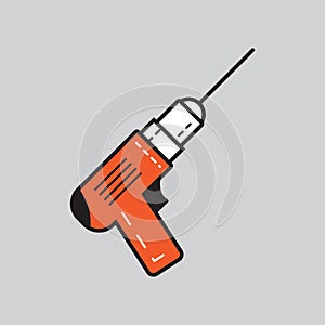 Power drill. Vector illustration decorative design