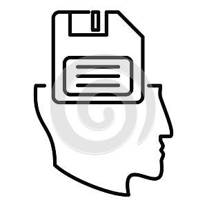 Power education icon outline vector. Creative mind