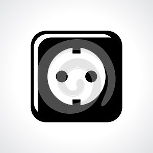 Power electric socket vector icon
