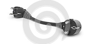 Power electrical plug 3d Illustrations