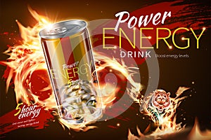 Power energy drink ads