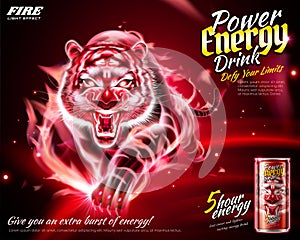 Power energy drink ads