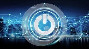 Power energy icon with connections 3D rendering