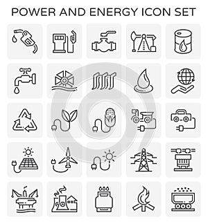 Power energy icon