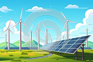 Power energy panel renewable photovoltaic solar windmill