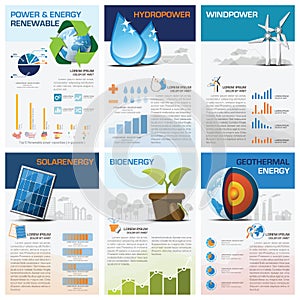 Energia un energia rinnovabile grafico 