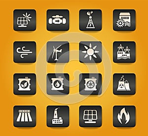 Power generation industry icons