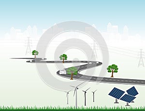 Power generation system renewable Clean energy from nature, such as wind, solar, water energy, can be used to produce electricity.