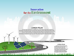 Power generation system renewable Clean energy from nature, such as wind, solar, water energy, can be used to produce electricity.