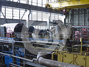 Power generator and steam turbine during repair