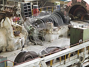 Power generator and steam turbine during repair