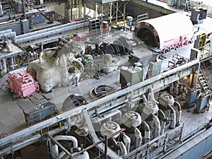 Power generator and steam turbine during repair