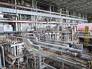 Power generator and steam turbine during repair