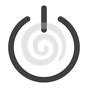 Power glyph icon, web and mobile, push sign vector