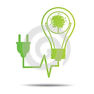 Power green concept bulb ecology world environmentally friendly .