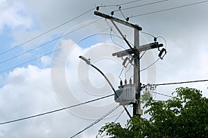 Power grid transformer photo