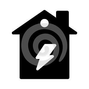 Power house vector glyph flat icon