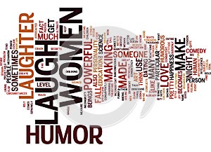 The Power Of Humor Text Background Word Cloud Concept