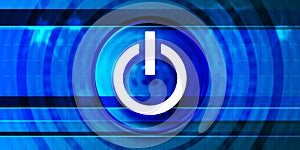 Power icon optimum prime digital smart blue banner background abstract futuristic motion illustration