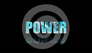 Power illustration background with black isolated