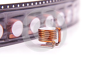 Power inductor isolated on the white background