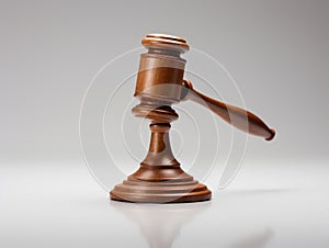 Power and Justice: Intriguing View of a Wooden Judge Gavel