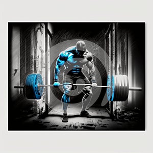 A power lifter at the gym (Generative AI)