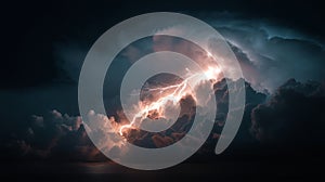 Power of Lightning in Dark Storm Clouds