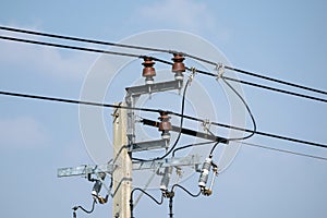 Power line insulators.