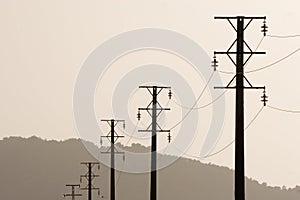 Power line landscape