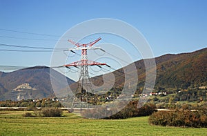 Power line near Vrutky. Slovakia.