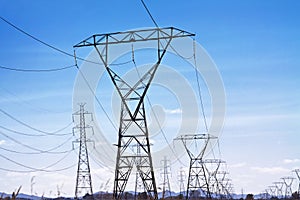 Power line pylons