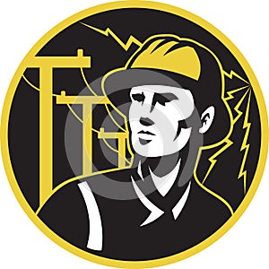 Power lineman electrician repairman pole