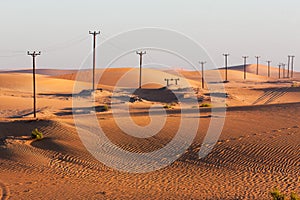 Power Lines Across the Desert