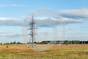 Power lines air and power supply, landscape