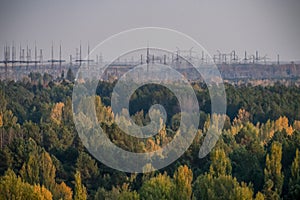 power lines in the Chernobyl exclusion zone